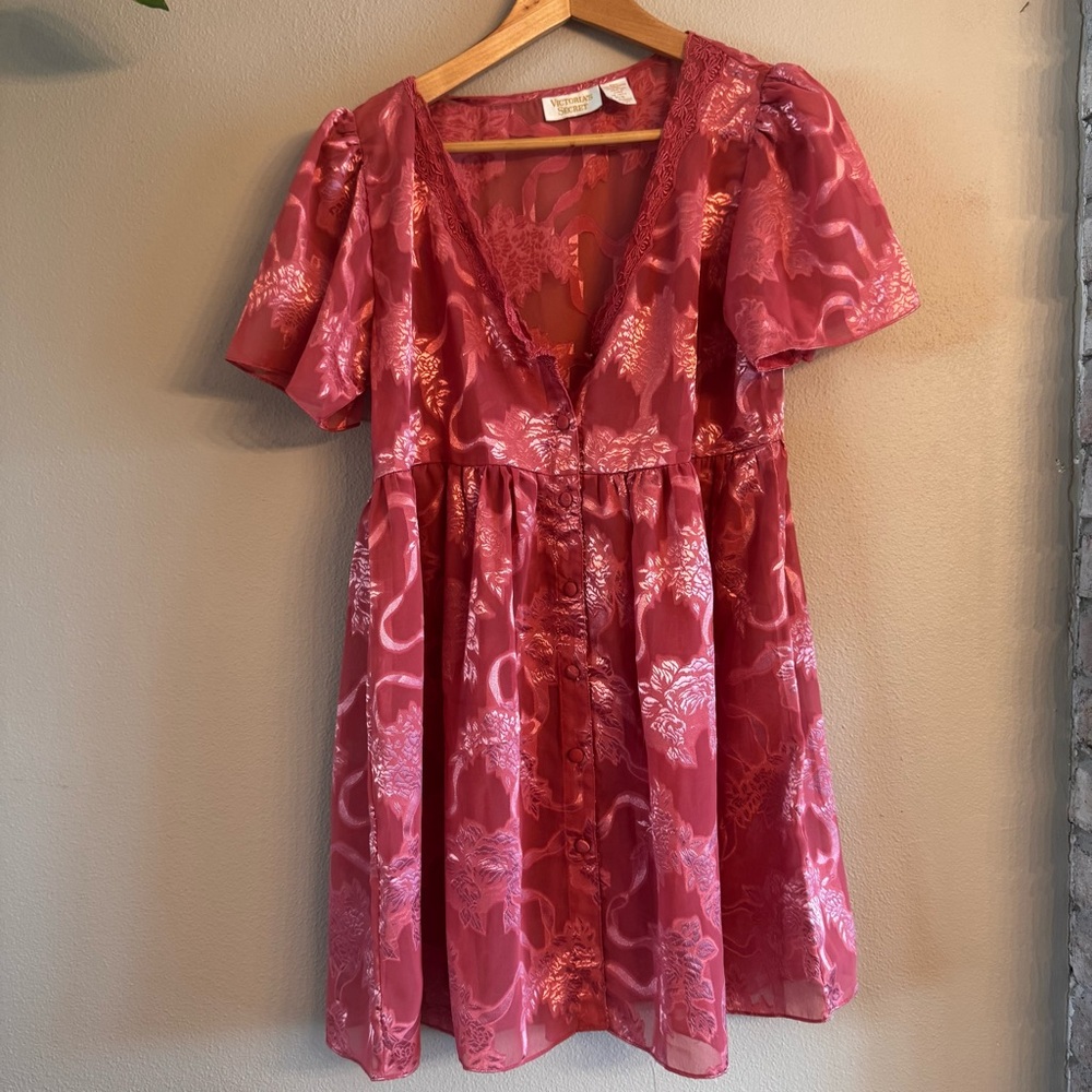 VICTORIA SECRET Floral Sheer Dress